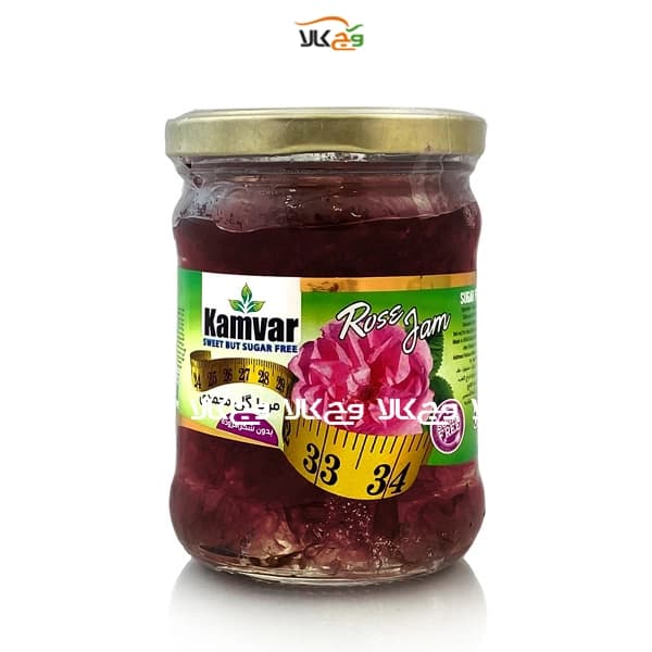 مربا گل محمدی بدون شکر و دیابتی کامور – 280 گرمی