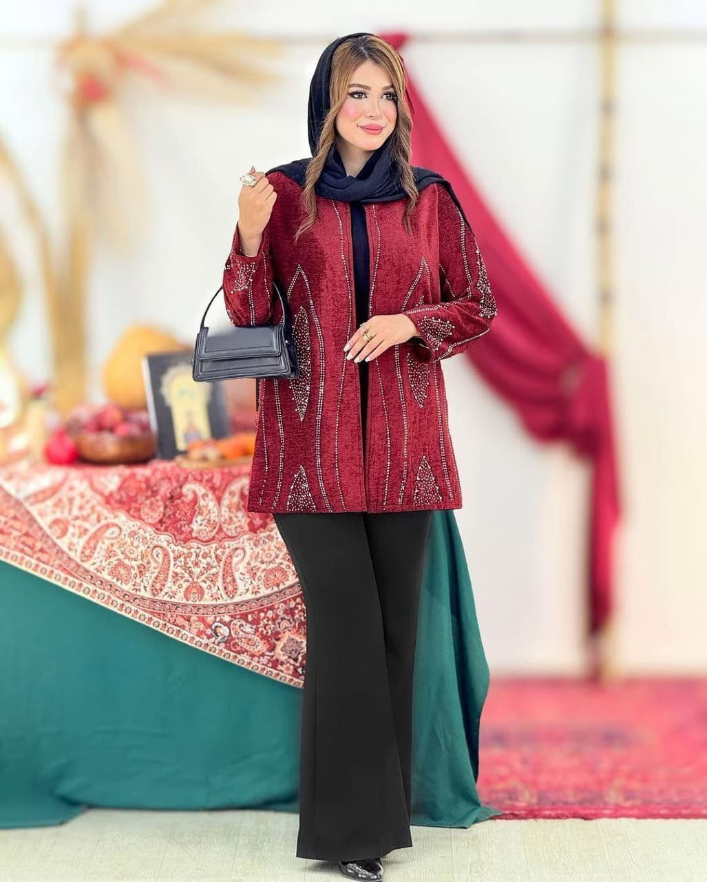 کت مجلسی چشمه – کت مخمل باکیفیت برای مجالس و مهمانیها — تصویر ۲