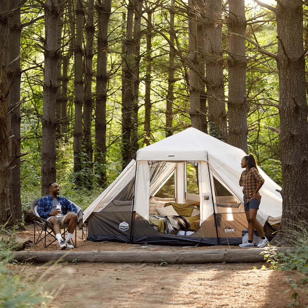 چادر اتومات کر سرخپوستی – 6 نفره چراغ دار کمپینگ Core 6 Person Lighted Instant Pyramid Tent — تصویر ۳