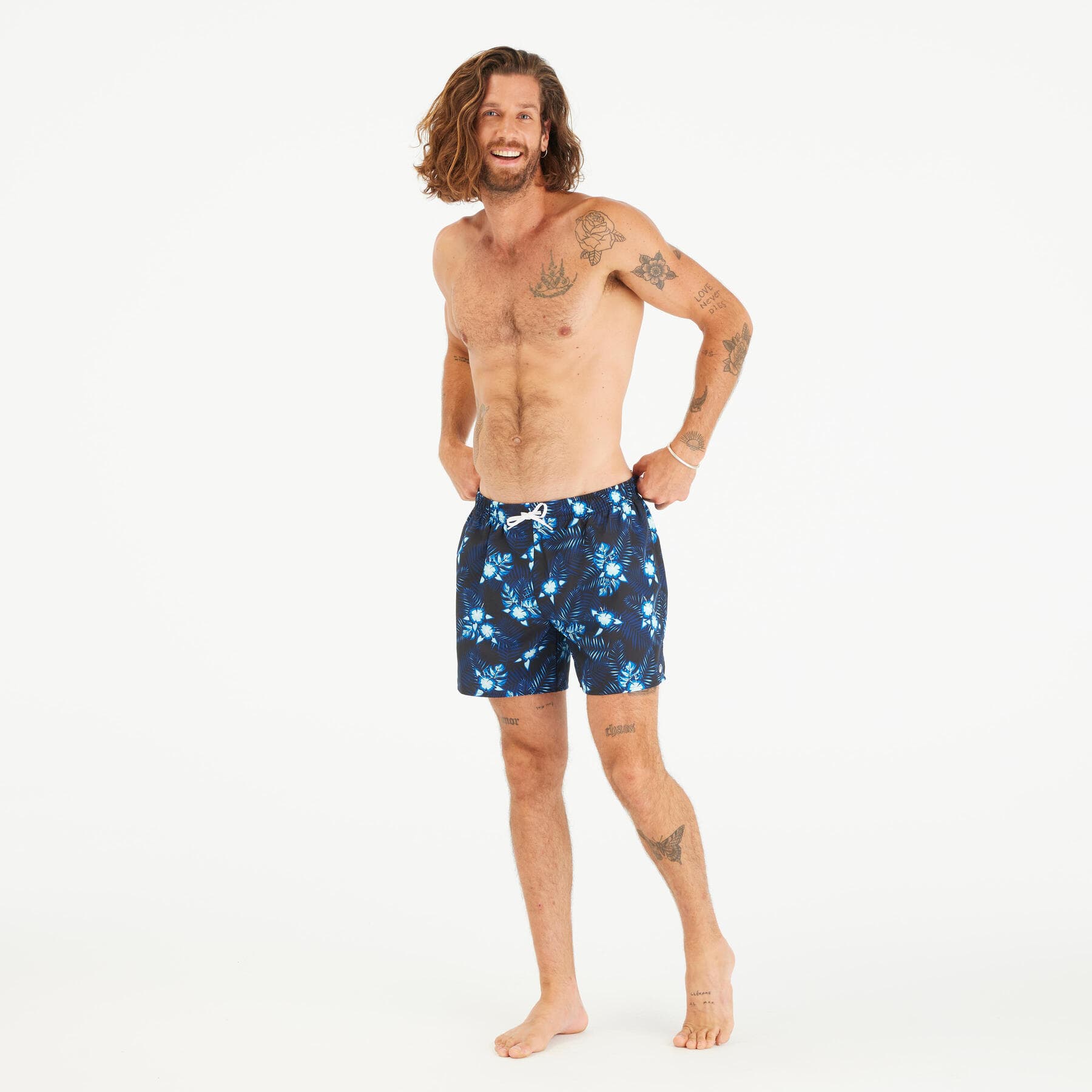 مایو موج سواری دکتلون Decathlon Male Short 15″ Sea Short – Patterned – STRIPPY 100 — تصویر ۲