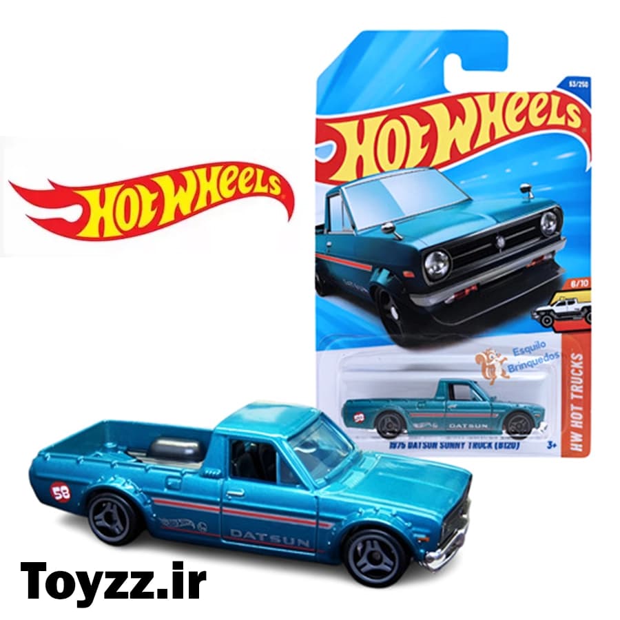 ماکت ماشین هات ویلز مدل 1975 DATSUN SUNNY TRUCK (B120) سری HW HOT TRUCKS — تصویر ۲