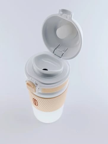 ماگ سفری دور سیلیکونی برند pinkah – یک همراه همیشگی با ظرفیت 380 ml — تصویر ۶