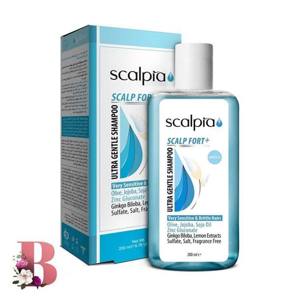 شامپو موهای بسیار حساس و شکننده اسکالپیا ۲۰۰ میلی لیتر | Scalpia Scalp Fort Plus Ultra Gentle Shampoo 200 ml