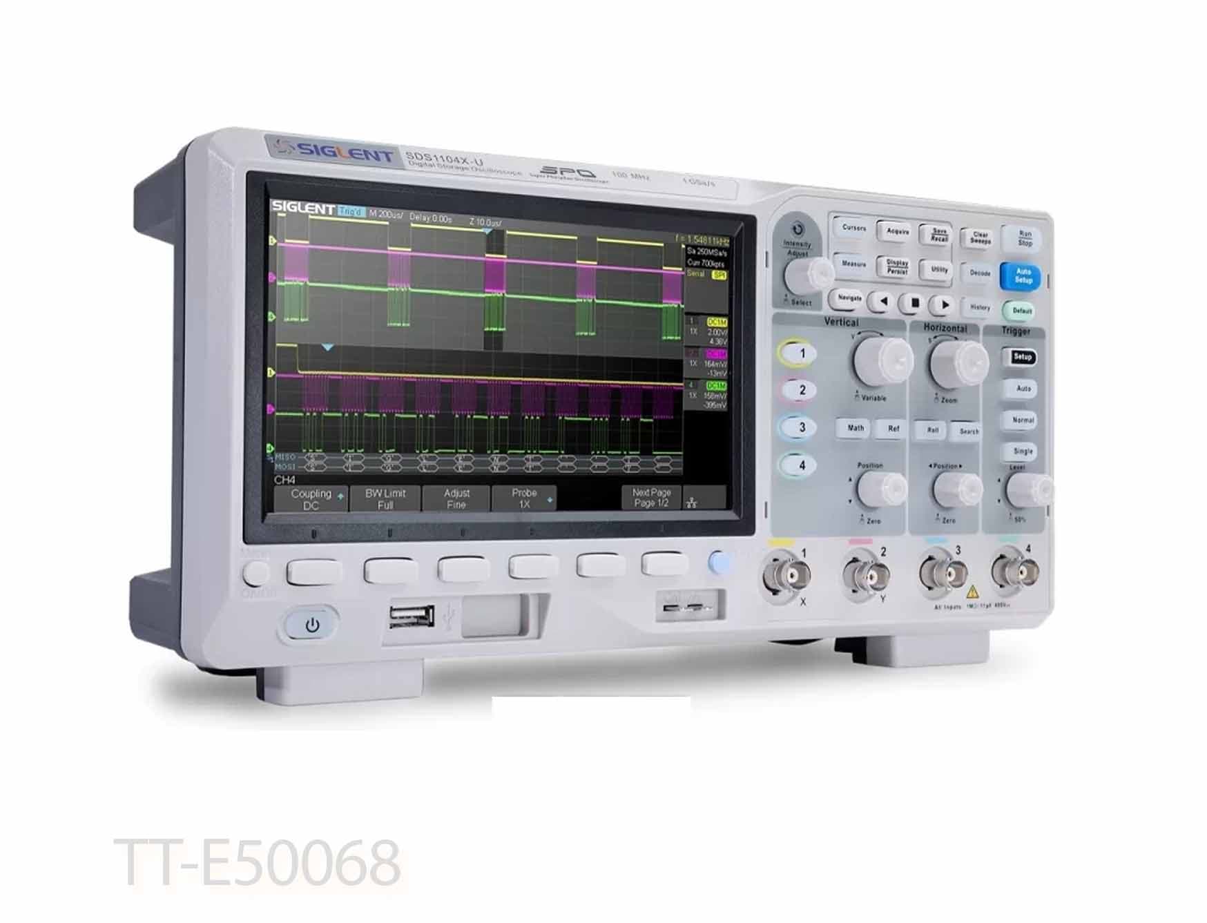 اسیلوسکوپ رومیزی SDS1104X-U سیگلنت 100 مگاهرتز 4 کانال با نرخ نمونه برداری 1GSa/s