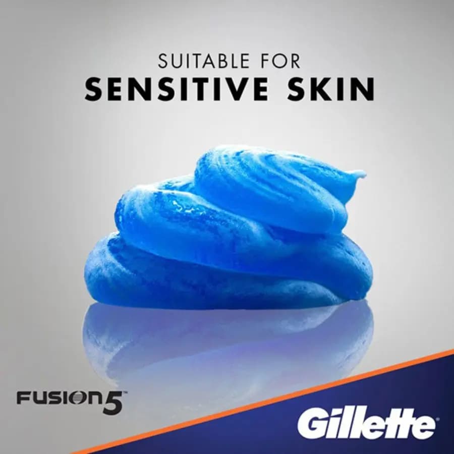ژل اصلاح پوست حساس Fusion5 ژیلت 200ml — تصویر ۳