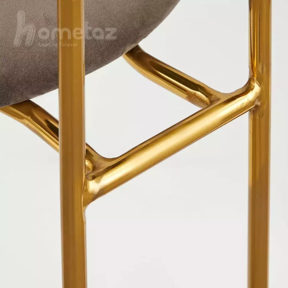 صندلی کانتر پایه استیل طلایی و نقره ای مدرن مدل ht2248 — تصویر ۳