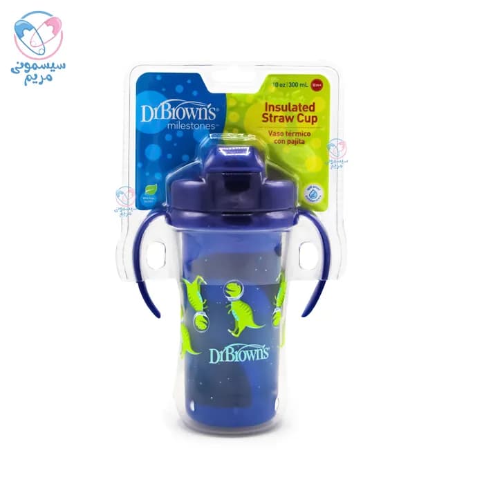 لیوان نی دار دسته دار 300ml دکتر براون Dr Browns — تصویر ۲