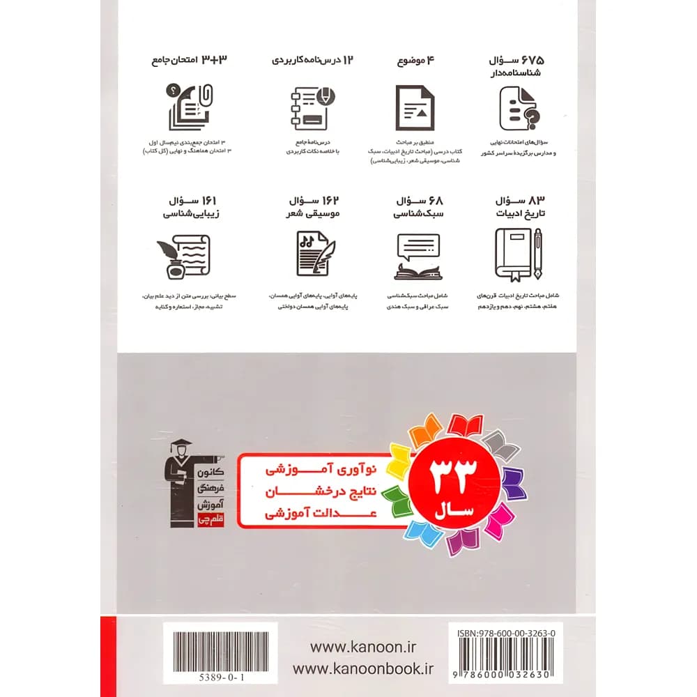 سوال های پرتکرار امتحانی علوم و فنون ادبی یازدهم قلم چی — تصویر ۴