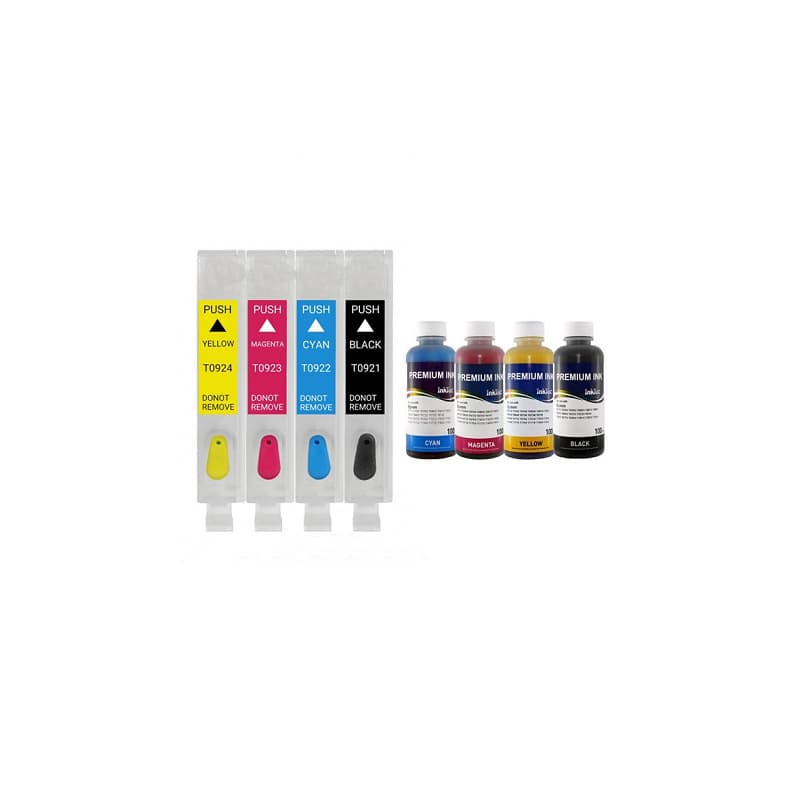 جوهر INKTEC EPSON LIGHT CYAN COLOR 100ML — تصویر ۲