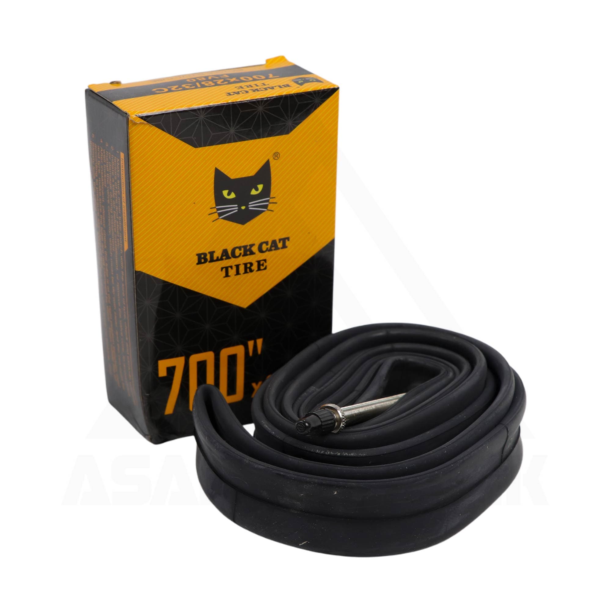 تیوپ دوچرخه بلک کت Black Cat 700×28/32C FV 80MM — تصویر ۲