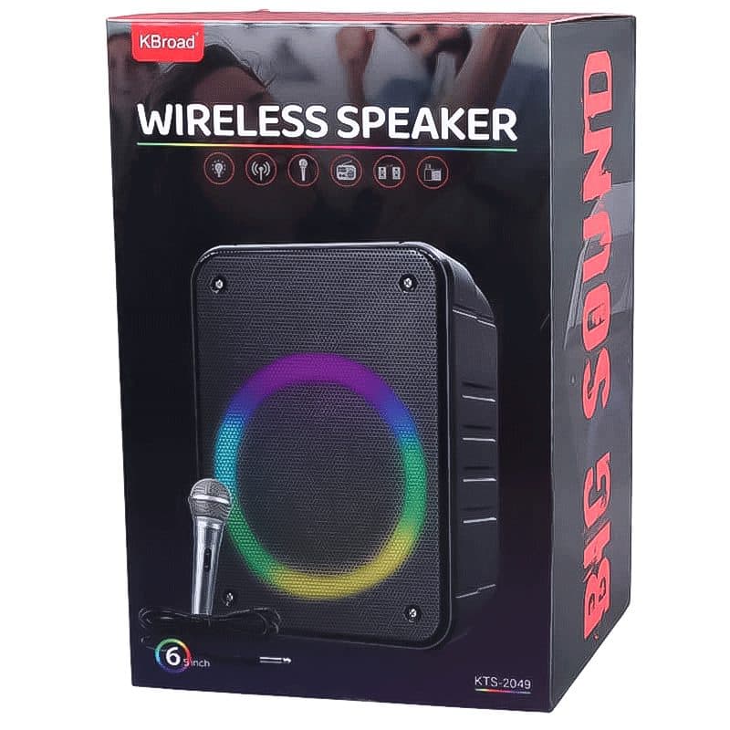 اسپیکر بلوتوث شارژی میکروفون دار GTS-2049 — تصویر ۳