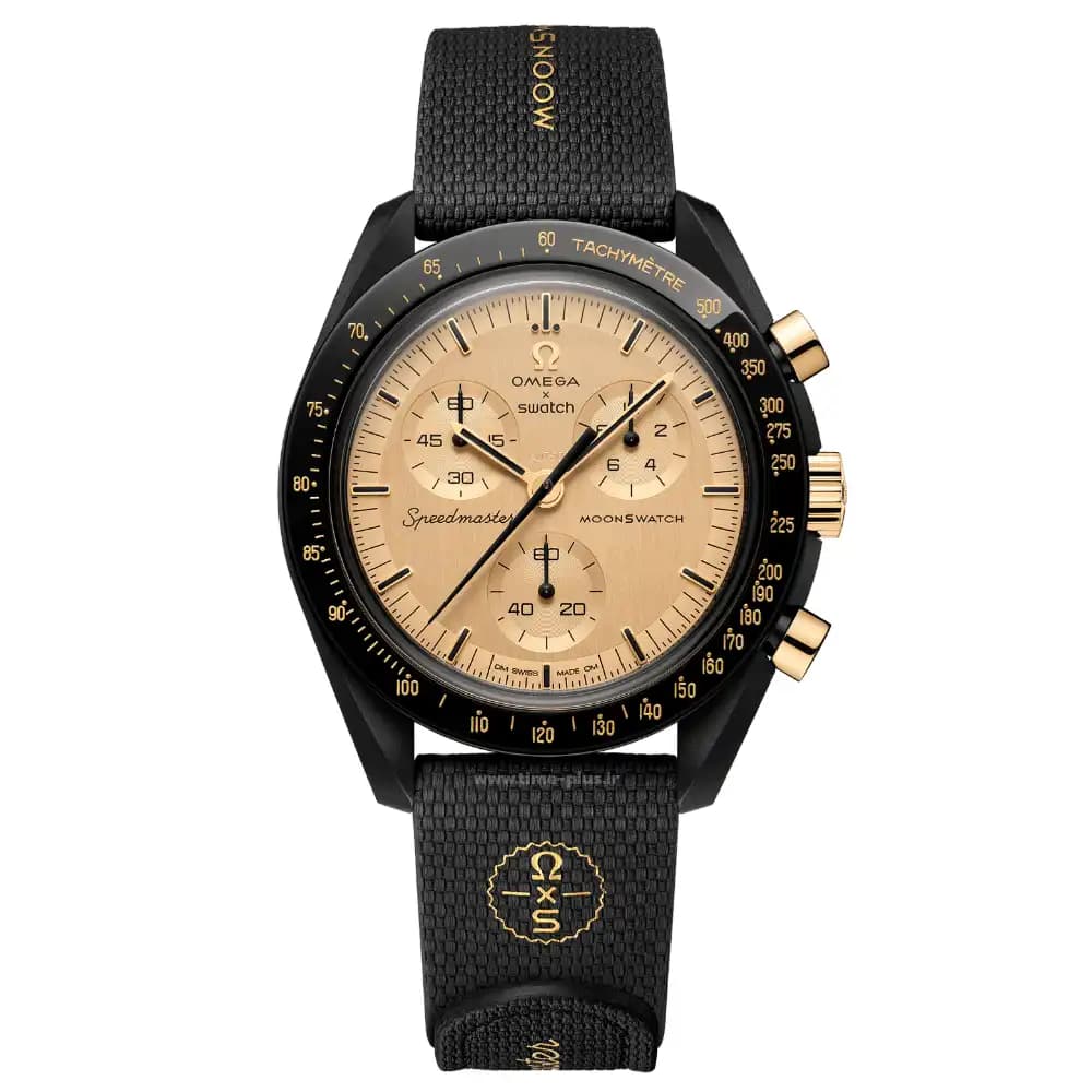 ساعت امگا سواچ مون شاین گلد omega swatch gold