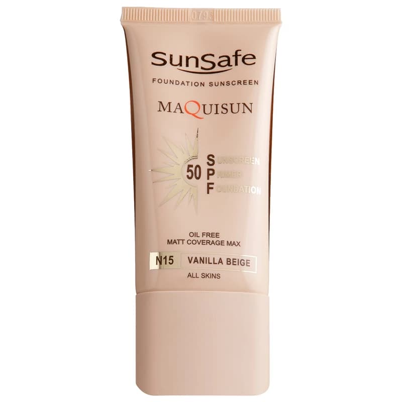 ضد آفتاب سان سیف کرم پودری و پرایمری مکیسان با SPF50 رنگی — تصویر ۷