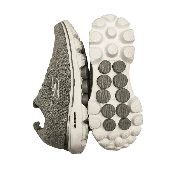 کفش کتونی زنانه اسکیچرز جورابی Skechers رنگ طوسی سفید کد 567 — تصویر ۲