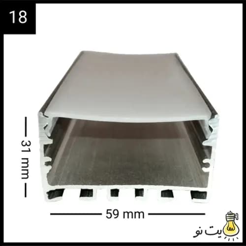 چراغ خطی روکار 5.9 سانت کد 18 — تصویر ۲