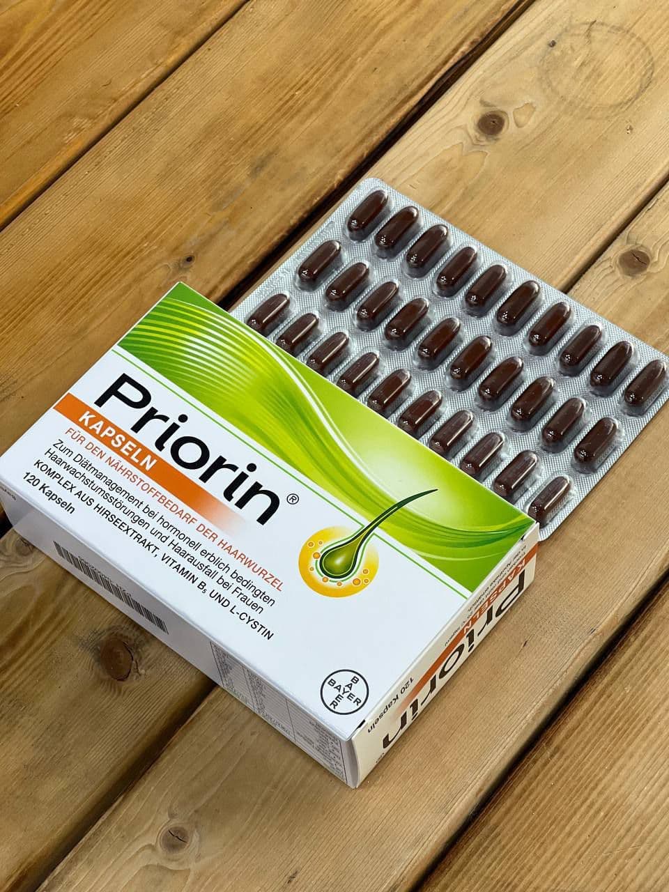 قرص ضد ریزش موی ارثی و هورمونی پریورین آلمان (Priorin) بسته ۱۲۰ عددی