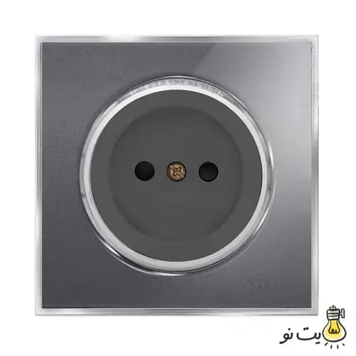 کلید و پریز ویرا مدل آلفا کلاسیک نوک مدادی استیل (گلس) — تصویر ۴