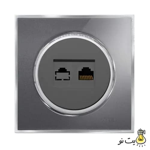 کلید و پریز ویرا مدل آلفا کلاسیک نوک مدادی استیل (گلس) — تصویر ۸