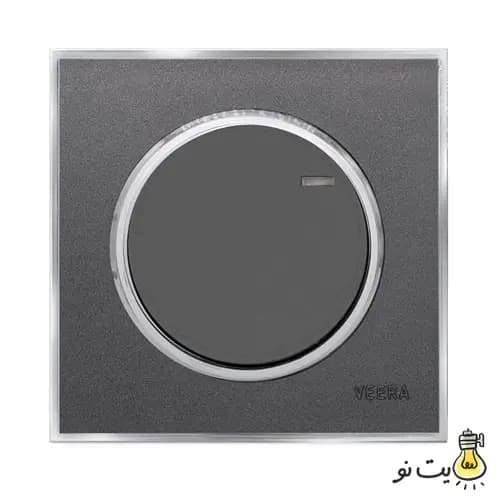 کلید و پریز ویرا مدل آلفا کلاسیک نوک مدادی استیل (مات)
