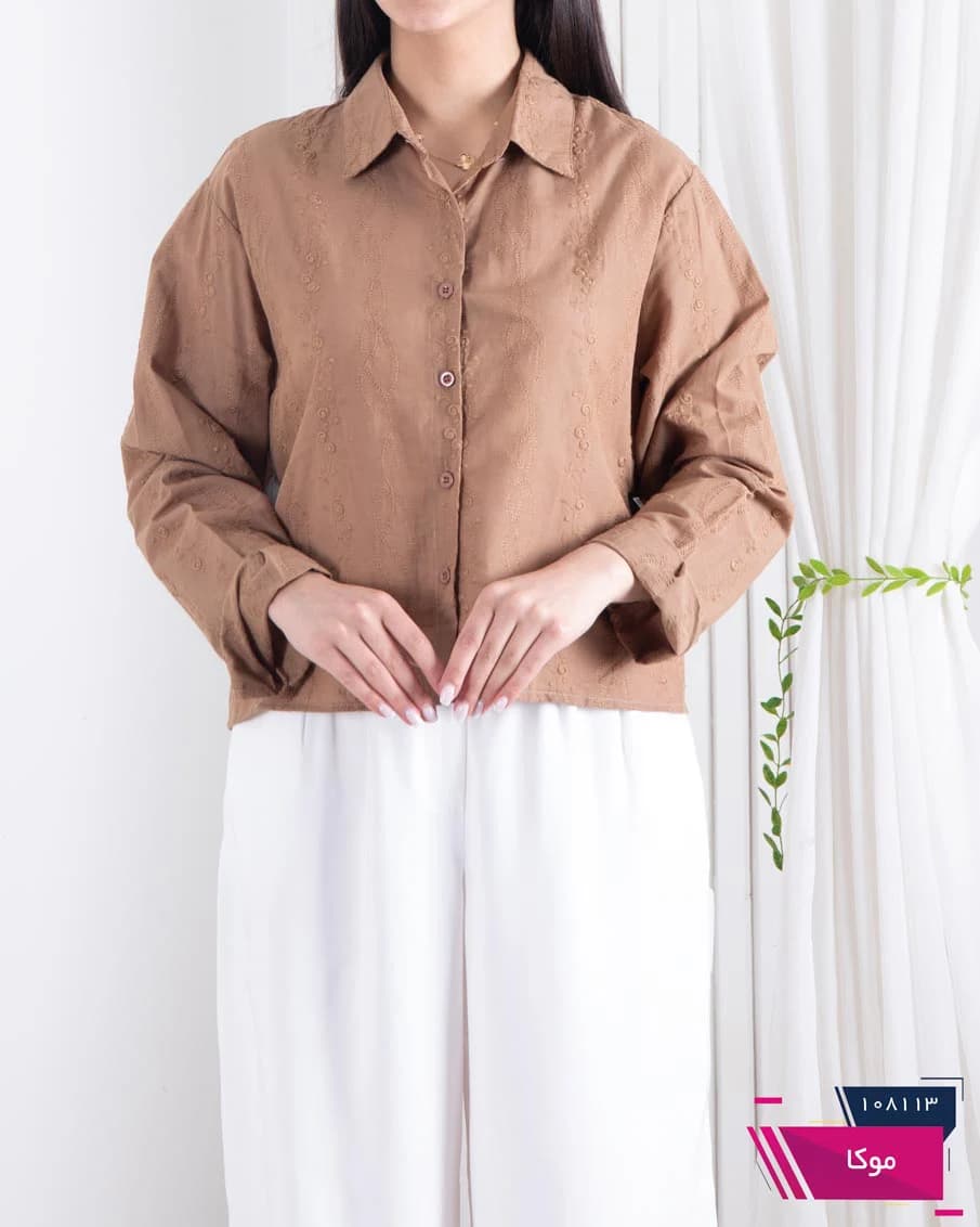 شومیز وارداتی خامه دوزی WEIDU — تصویر ۶