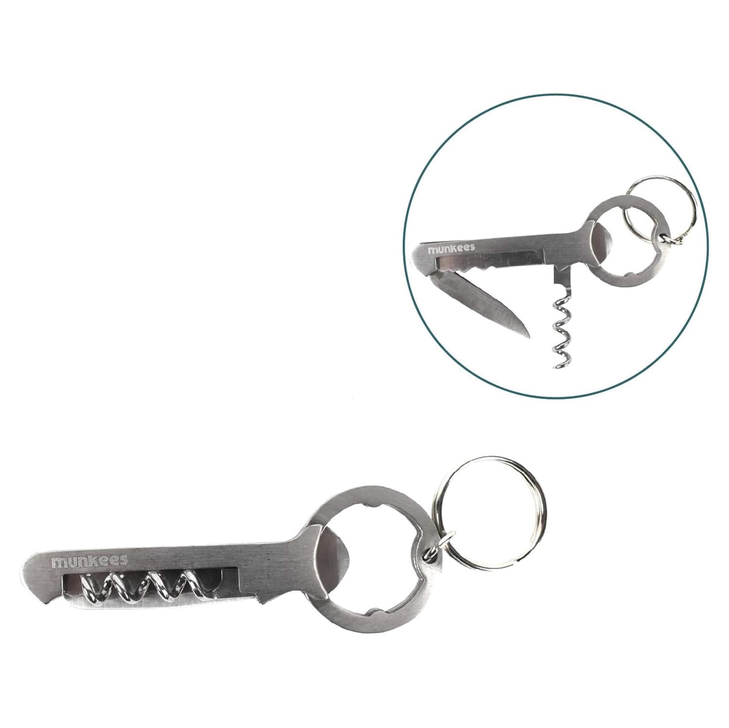 جا کلیدی مانکیز Munkees Opener – 3 Functions of Corkscrew — تصویر ۲