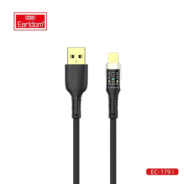 کابل شارژ فست USB به لایتنینگ ارلدام مدل Earldom EC-179i Lightning cable 3.0A 1.0m — تصویر ۲