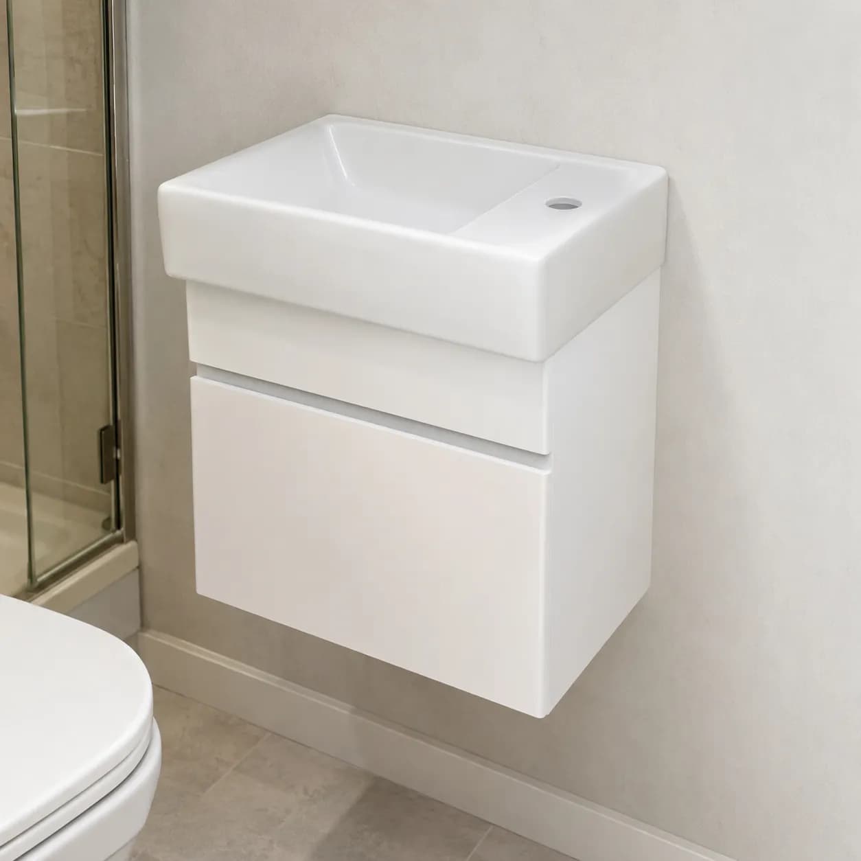 روشویی کابینتی کوچک ضد آب PVC کد ۳۲۲ زرین نیک کد ZN7111