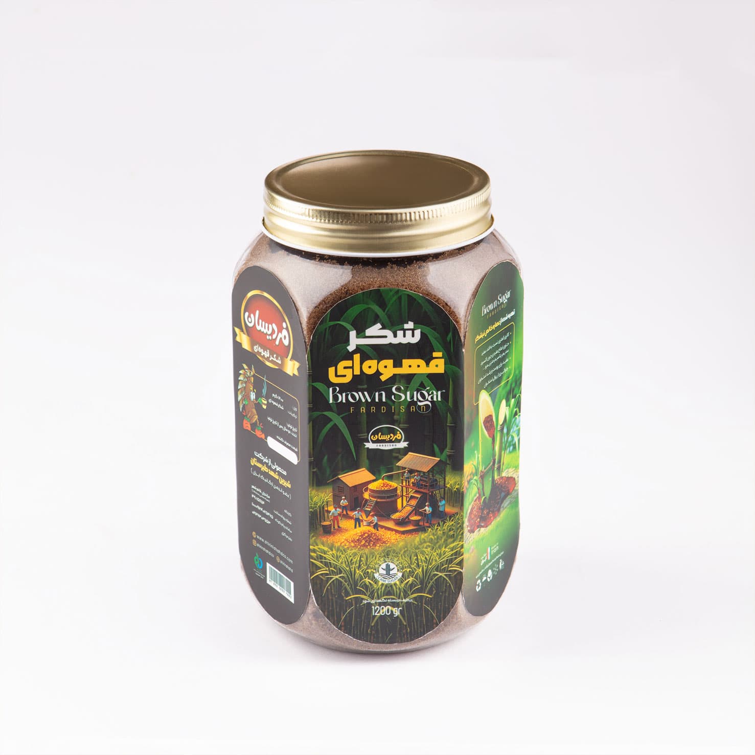 شکر قهوه ای فردیسان 1200 گرم – 6 عددی کارتن بزرگ — تصویر ۲