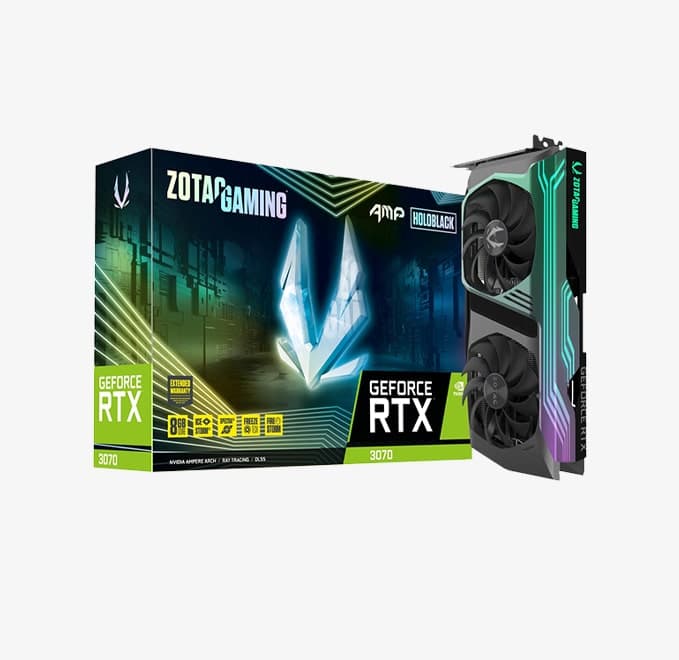 کارت گرافیک Zotac RTX 3070 AMP Holoblack (در حد نو)