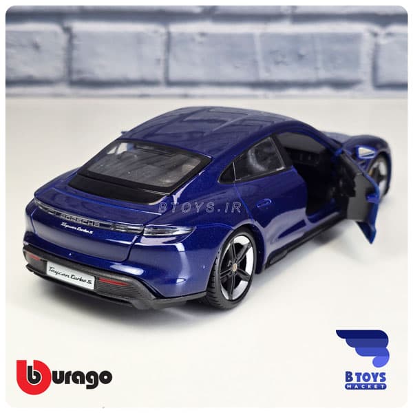 ماکت پورشه تایکان توربو اس آبی بوراگو(Porsche Taycan Turbo S Burago) — تصویر ۲