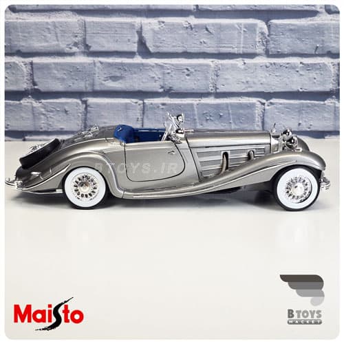 ماکت مرسدس بنز کا 500 1936 خاکستری مایستو(Mercedes Benz 500 K Typ Specialroadster 1936 Maisto) — تصویر ۸
