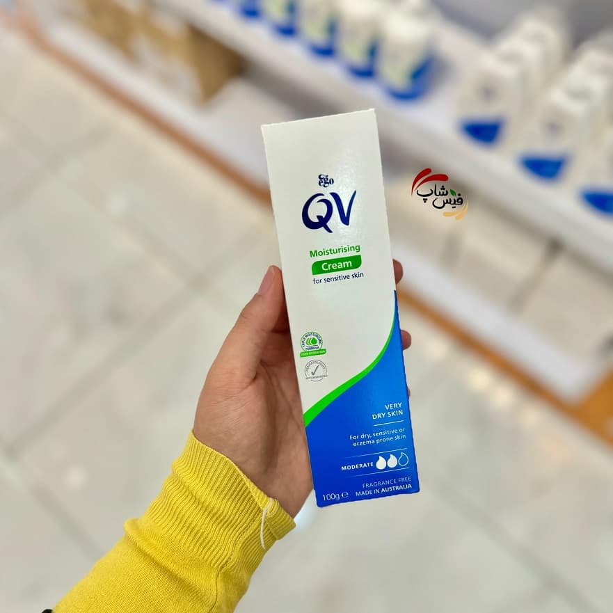 کرم مرطوب کننده و آبرسان کیو وی QV Cream Moisturiser حجم 100 میل — تصویر ۶