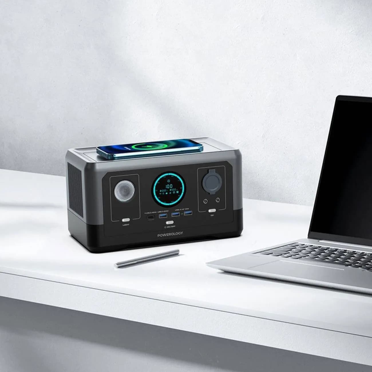 پاوربانک ۷۶۸۰۰ پاورولوژی Powerology Portable Generator PPBCHA40 توان ۳۰۰ وات — تصویر ۷