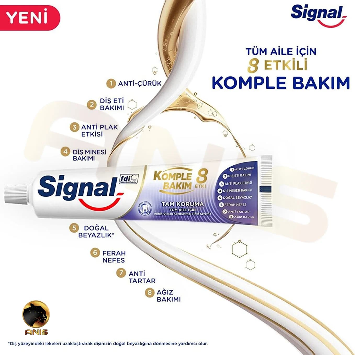 خمیر دندان Komple Bakim سیگنال 8 کاره 75 میل — تصویر ۵