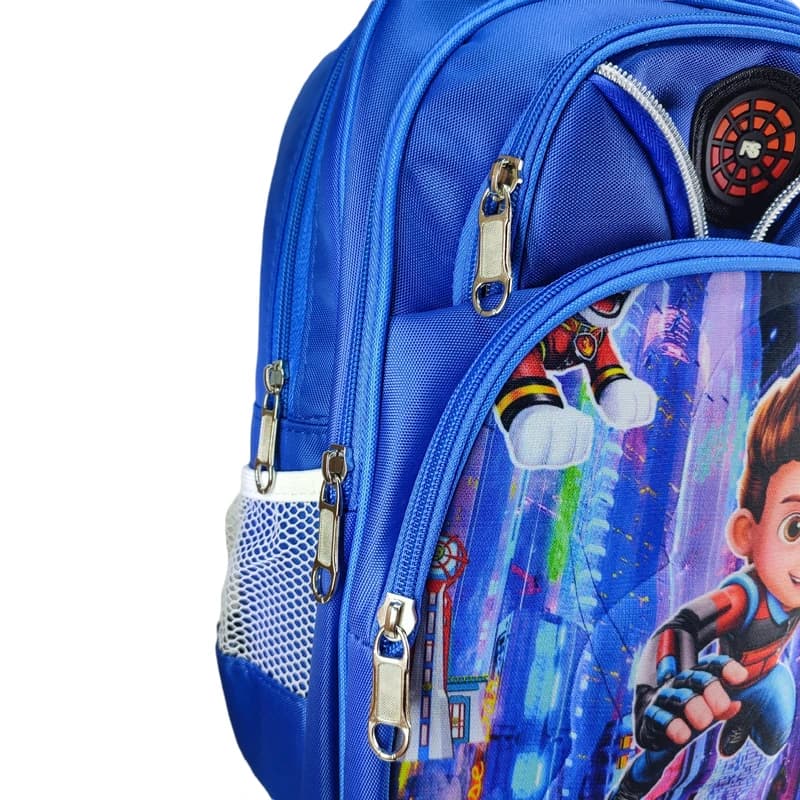 کوله پشتی مدل سگهای نگهبان سه بعدی رنگ آبی پررنگ کدm22345 — تصویر ۷