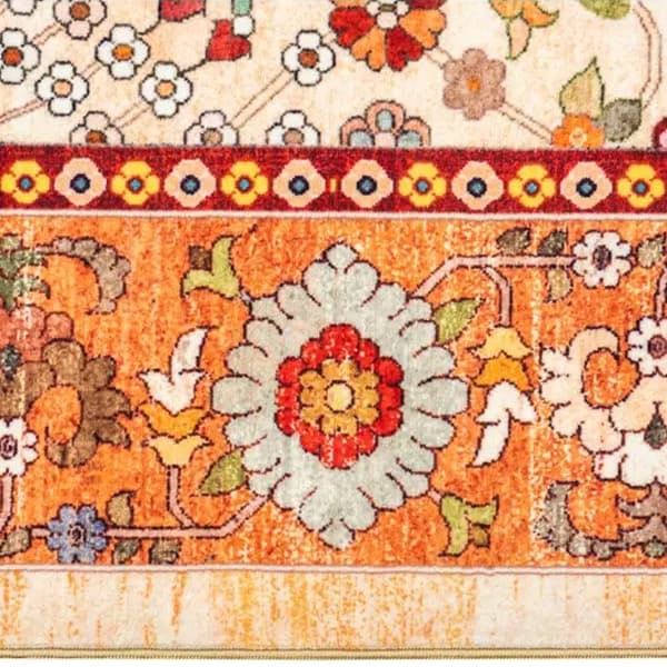 فرش ماشینی سنتی طرح 900403 آجری 1000 شانه - Paeez — تصویر ۳