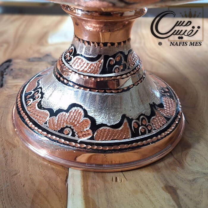 آجیل خوری نقره کوب مسی مدل امیرا — تصویر ۴