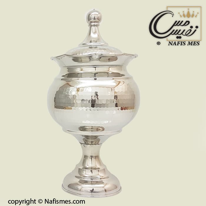 آجیل خوری کروم مسی پایه بلند طرح سلین