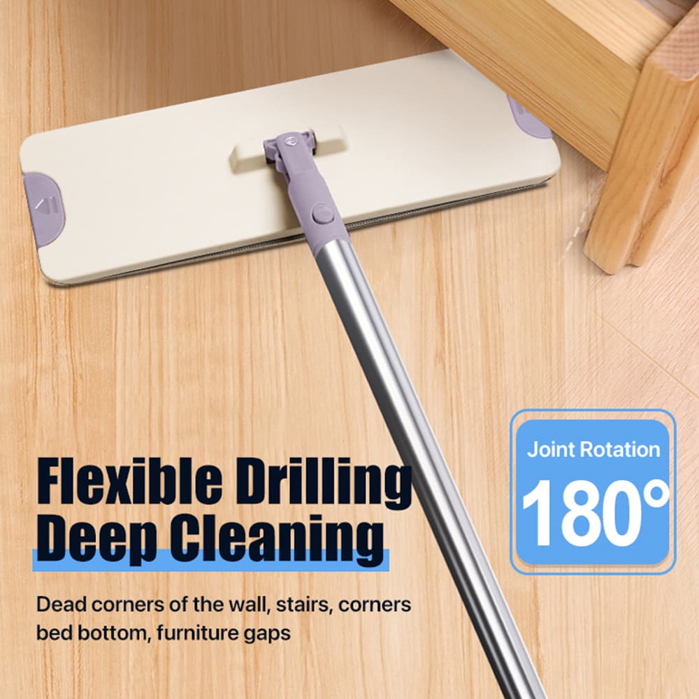 ست سطل و زمین شوی چرخشی شیائومی مدل Zolele Flat Mop Bucket FM01 — تصویر ۵