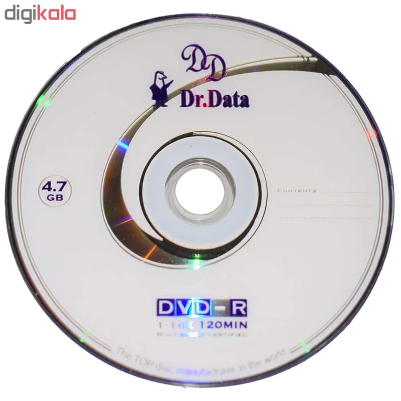 دی وی دی خام دکتر دیتا مدل DR50 بسته 50 عددی کدm21855 — تصویر ۳