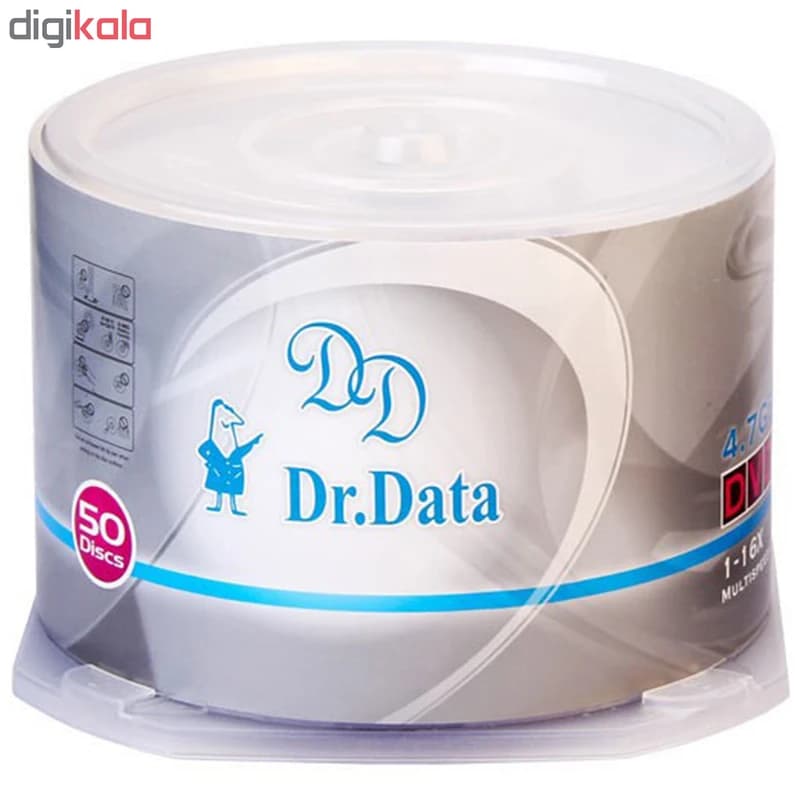 دی وی دی خام دکتر دیتا مدل DR50 بسته 50 عددی کدm21855 — تصویر ۲