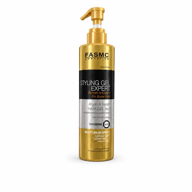 ژل حالتدهنده مو FASMC مدل Styling Gel Expert حاوی آرگان و کراتین