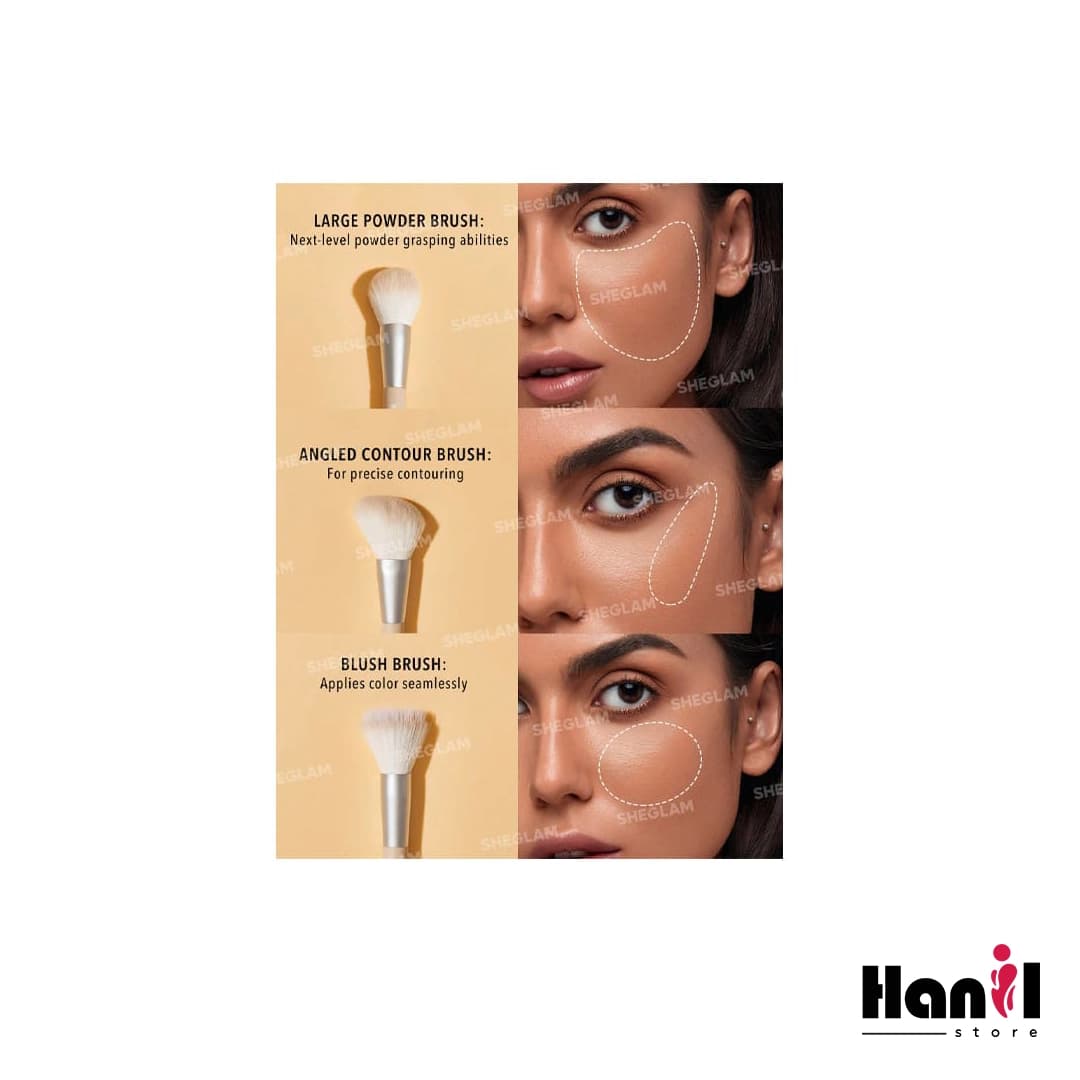 ست براش آرایش شیگلم مدل Glam 101 همراه کیف — تصویر ۲