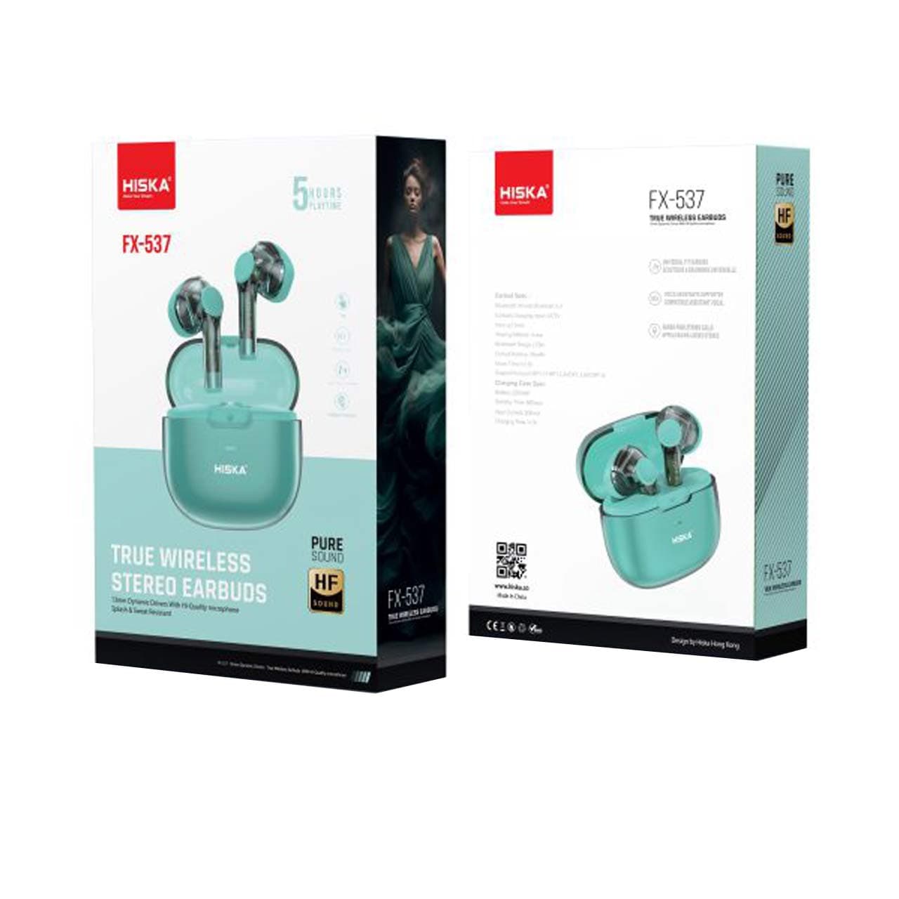 ایرفون بی سیم HISKA مدل FX-537 – سبز — تصویر ۵