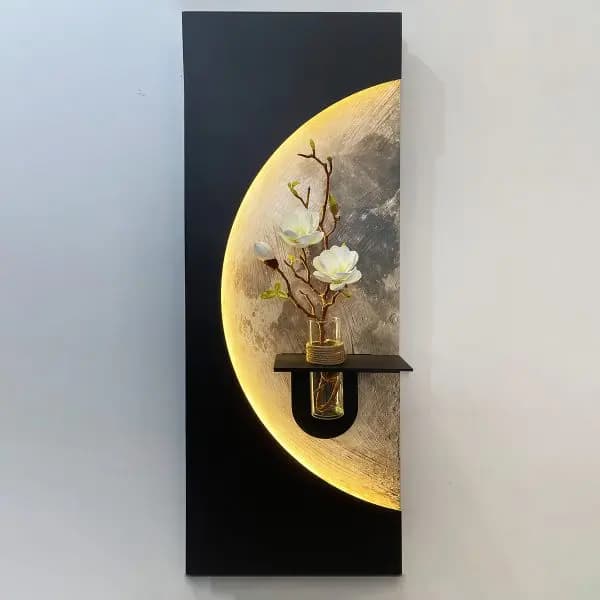 آینه قدی مخفی مدل ماه بهمراه گلدان (نوری) — تصویر ۷