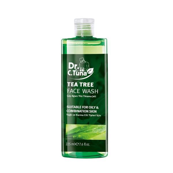 ژل فیس واش روغن چای سبز Tea Tree دکتر سی تونا Dr.C.Tuna حجم 225 میلی
