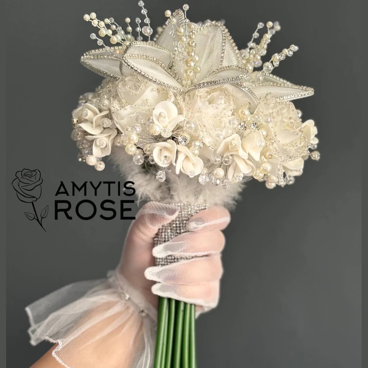 دسته گل عروس آرامیس #203 Aramis | آمیتیس رز - Amytis Rose