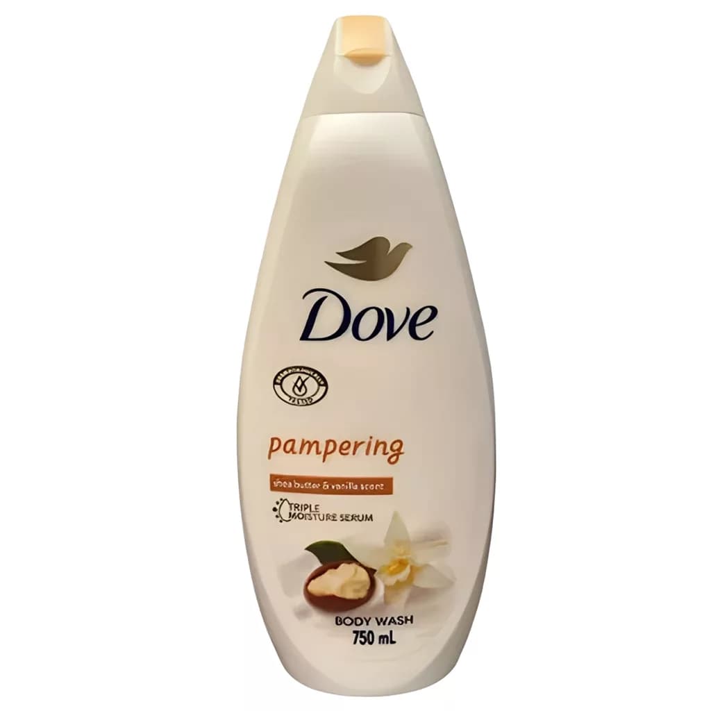 داو شامپو بدن وانیل و شی باتر 750 میل PAMPERING SHEA BUTTER & VANILLA SCENT — تصویر ۲