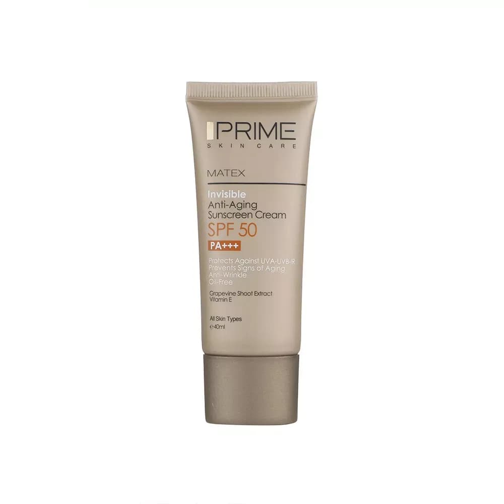 کرم ضد آفتاب جوان کننده و رنگی پرایم SPF50 مدل MATEX حجم 40 میلی لیتر — تصویر ۴