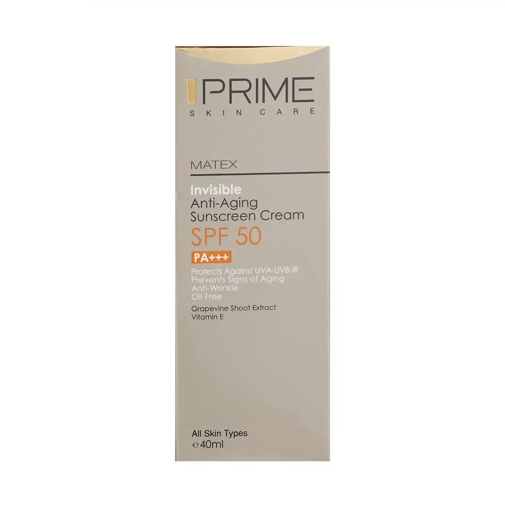 کرم ضد آفتاب جوان کننده و رنگی پرایم SPF50 مدل MATEX حجم 40 میلی لیتر — تصویر ۵